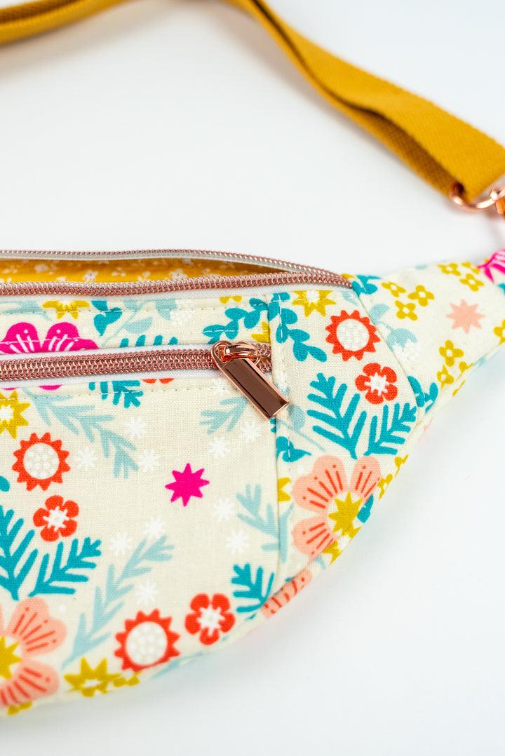 Fanny Pack - White Floral