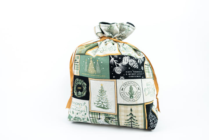 Reusable Fabric Gift Bags - Merry Christmas