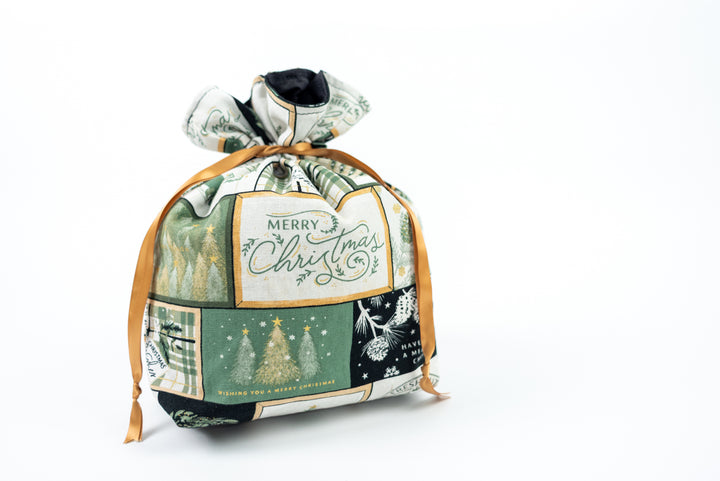 Reusable Fabric Gift Bags - Merry Christmas