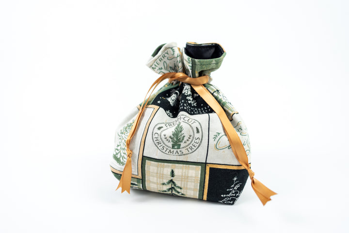 Reusable Fabric Gift Bags - Merry Christmas