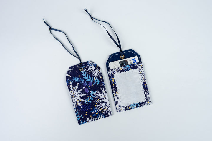 Reusable Gift Tag - Blue Snowflakes