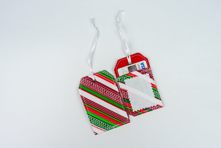 Reusable Gift Tag - Christmas Ribbon