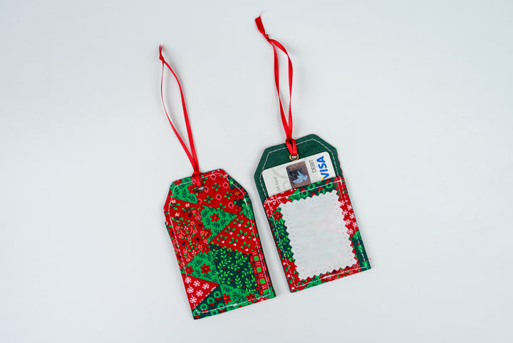 Reusable Gift Tag - Christmas Patchwork