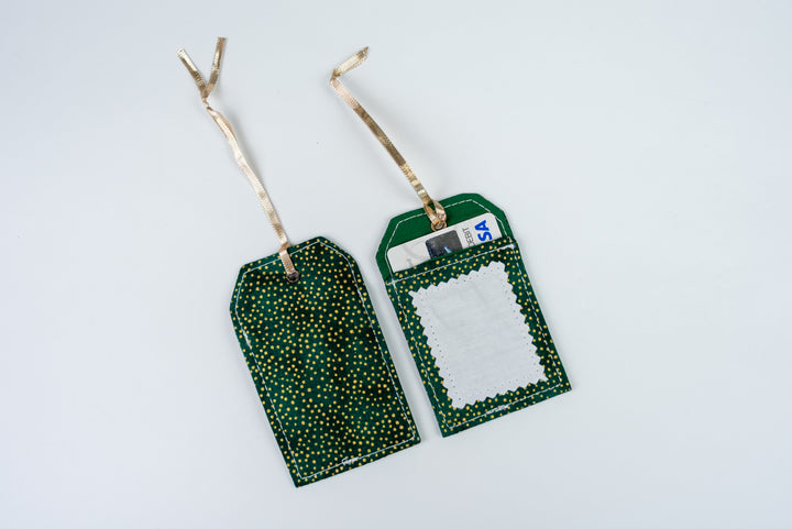 Reusable Gift Tag - Green and Gold