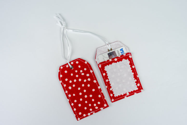 Reusable Gift Tag - Red & White Polka Dot