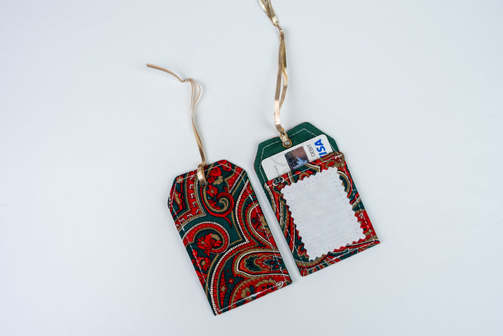 Reusable Gift Tag - Christmas Paisley
