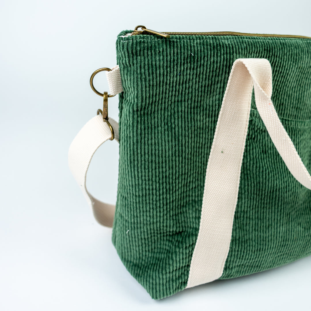 Oxbow Tote - Forest Green Corduroy