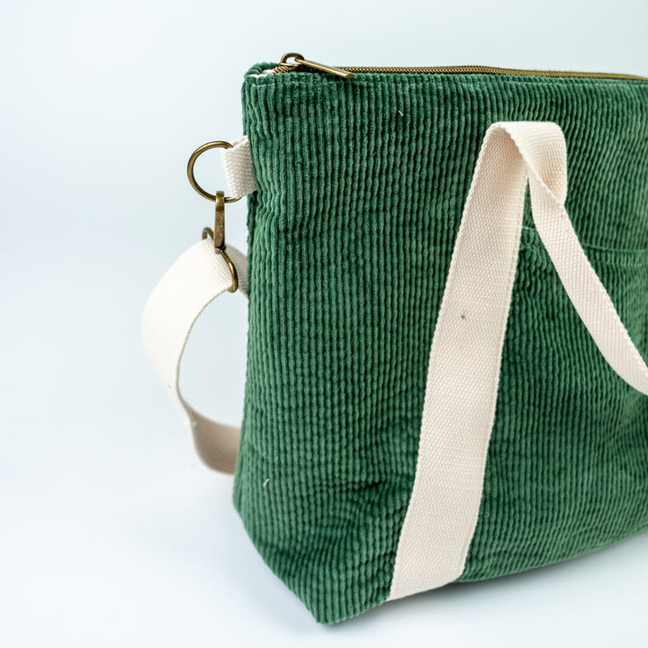 Oxbow Tote - Forest Green Corduroy