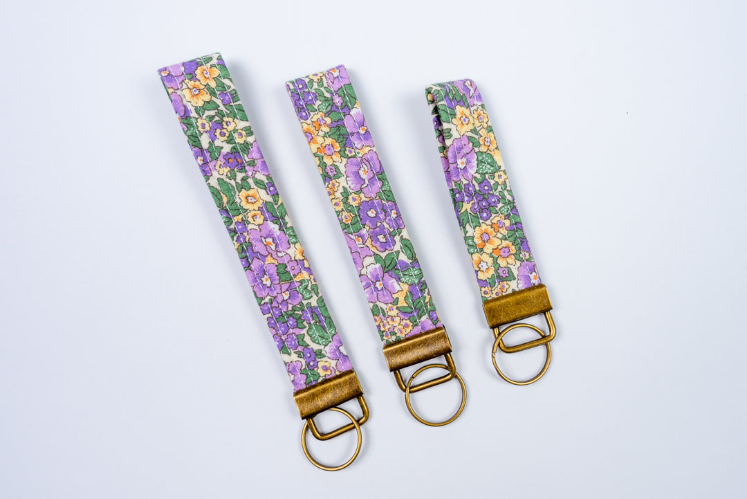 Keychains - Purple & Yellow Floral
