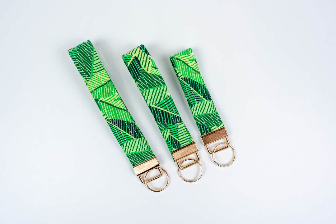 Keychains - Striped Palm Leaves