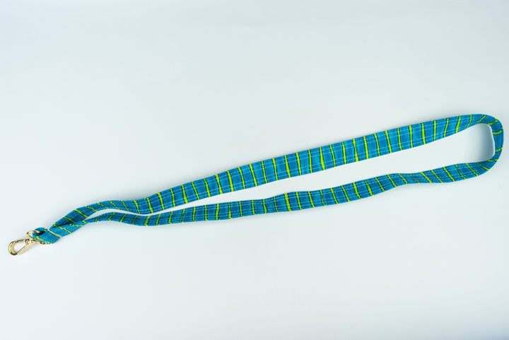 Lanyard - Blue & Green Stripe