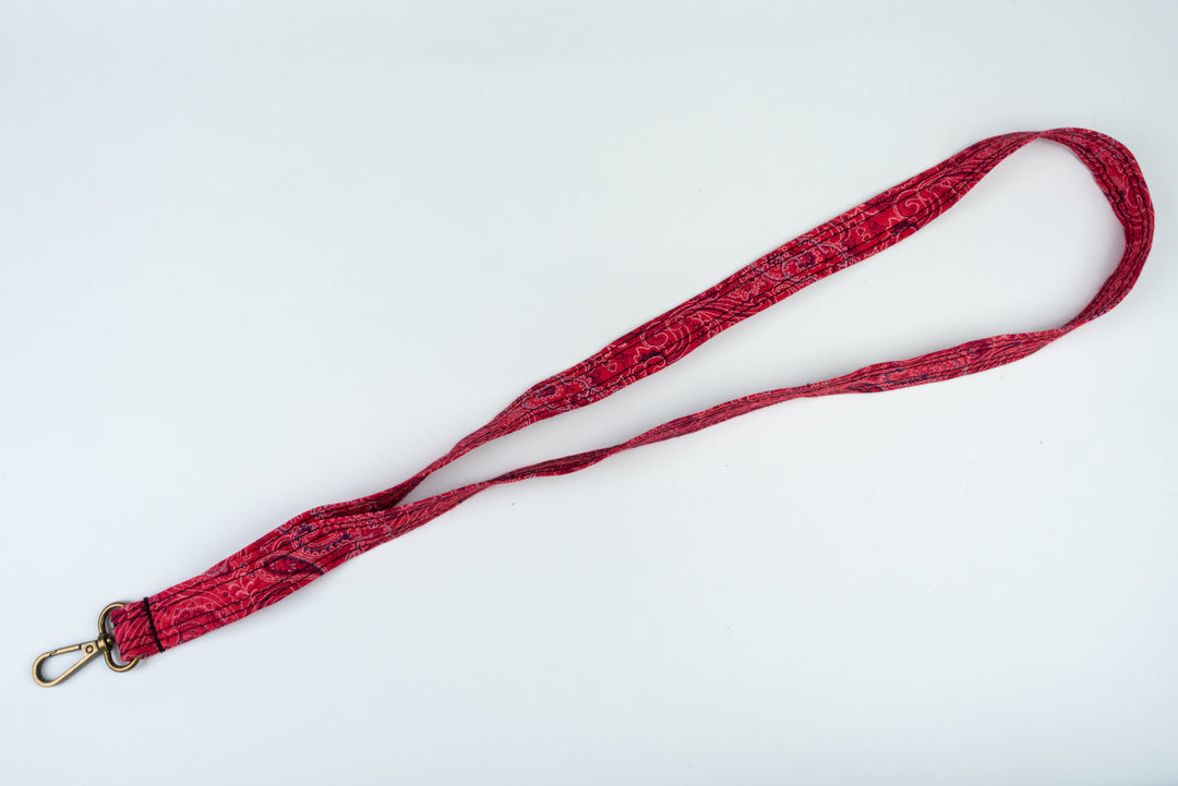 Lanyard - Red Paisley