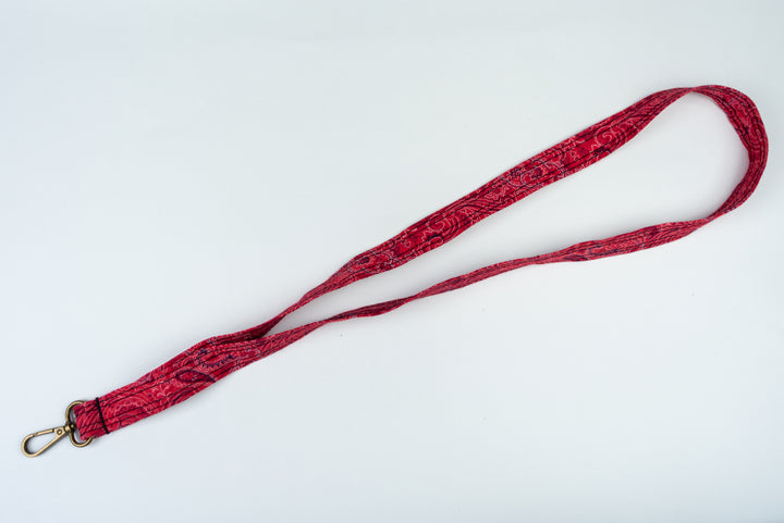 Lanyard - Red Paisley