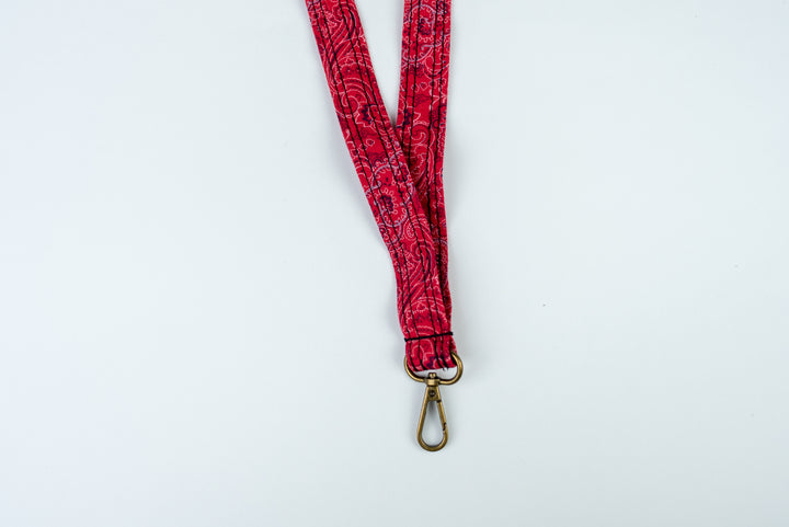 Lanyard - Red Paisley