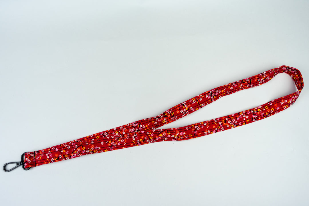 Lanyard - Red Floral