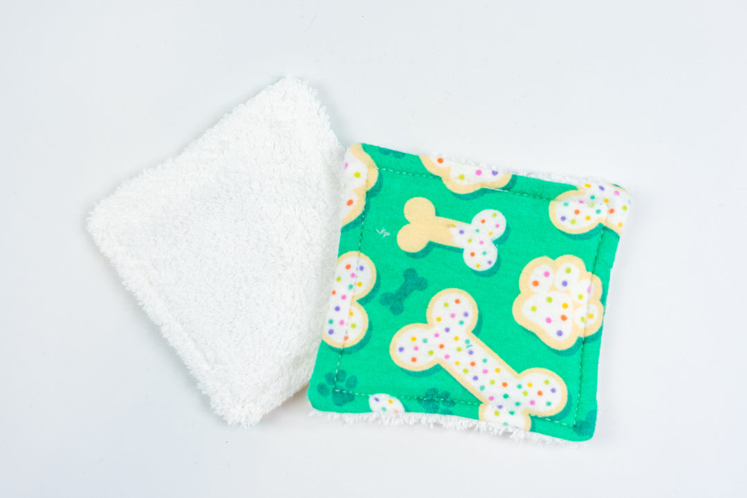 Reusable Makeup Wipes - Dog Cookies