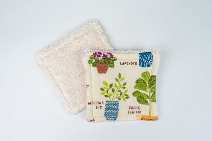 Reusable Makeup Wipes - House Plants