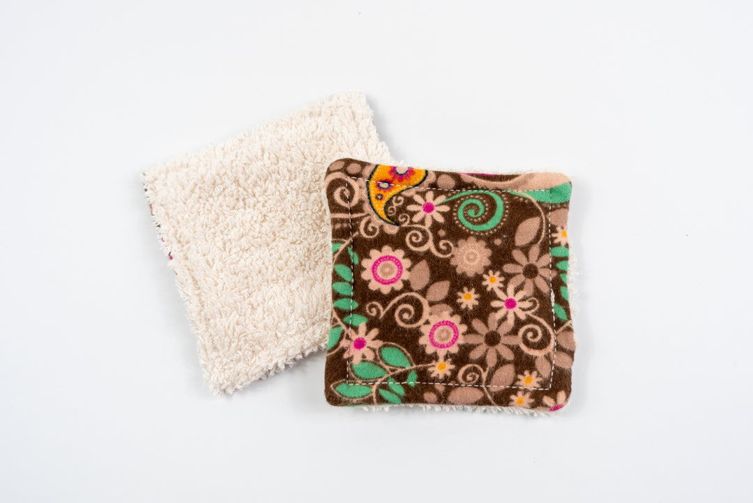 Reusable Makeup Wipes - Brown Rosebush