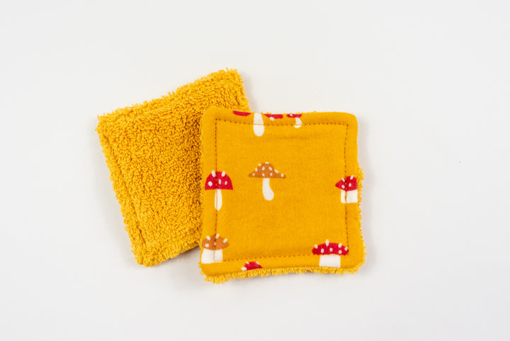 Reusable Makeup Wipes - Golden Mushrooms