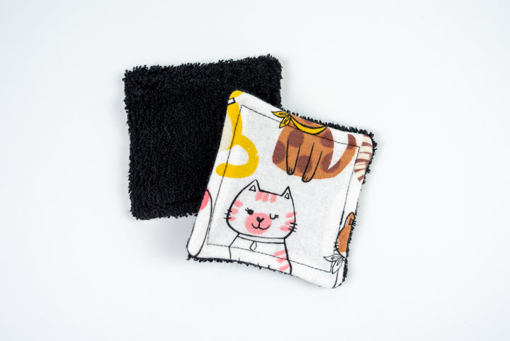 Reusable Makeup Wipes - Kitten Doodles