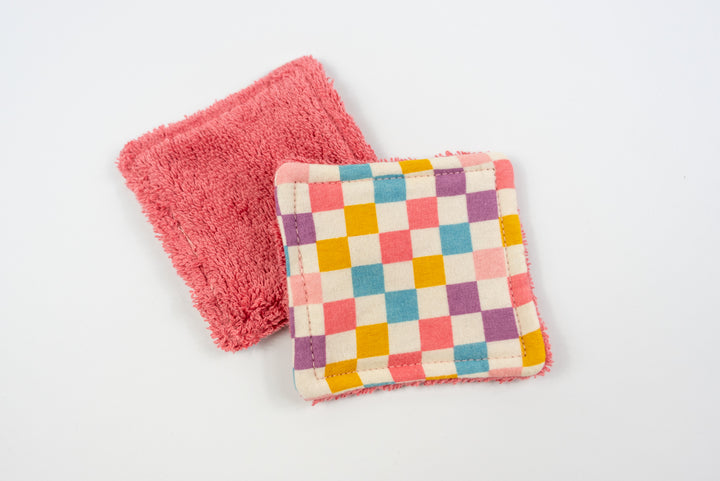 Reusable Makeup Wipes - Colorful Checkerboard