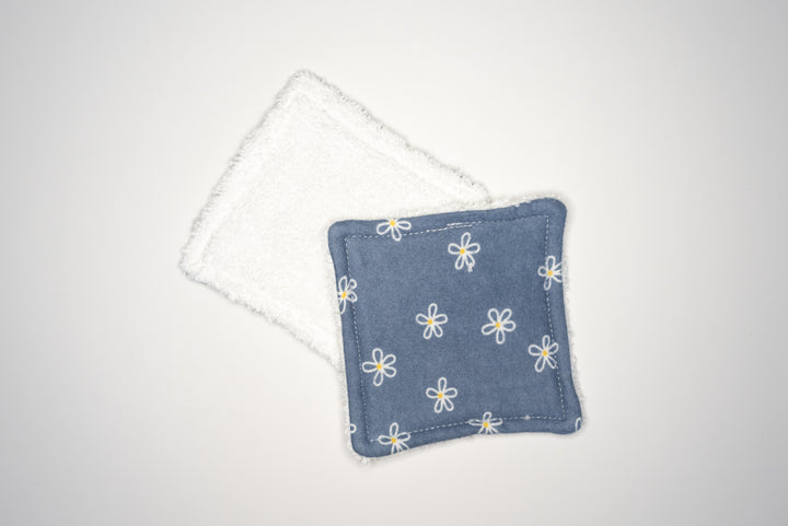 Reusable Makeup Wipes - Denim Daisies