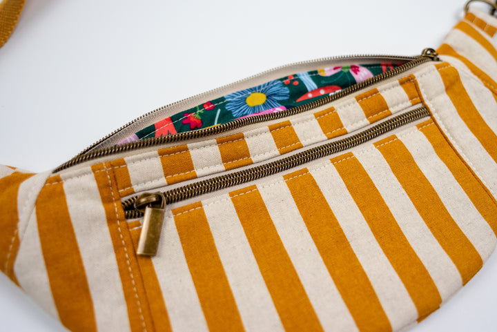 Mustard Stripe Fanny Pack