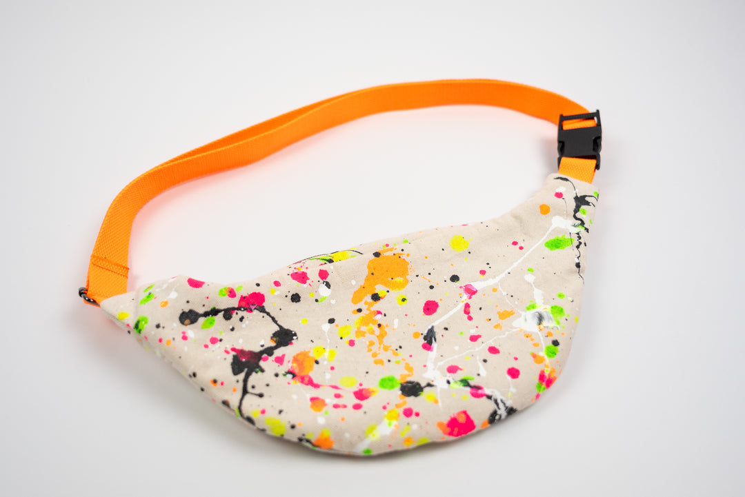 Fanny Pack - Hand Painted Natural Splatter Paint