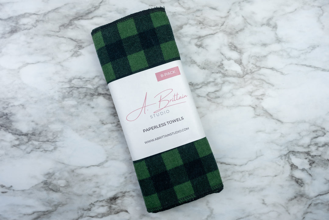 Paperless Towels - Green & Black Buffalo Check