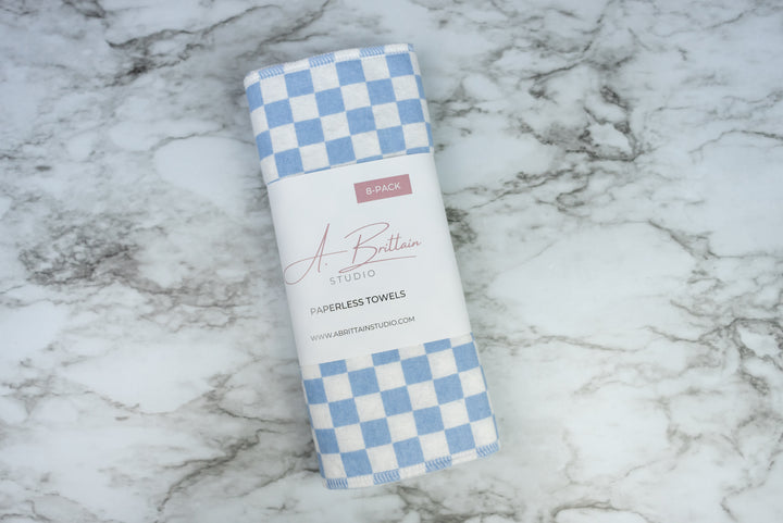 Paperless Towels - Blue Checkerboard
