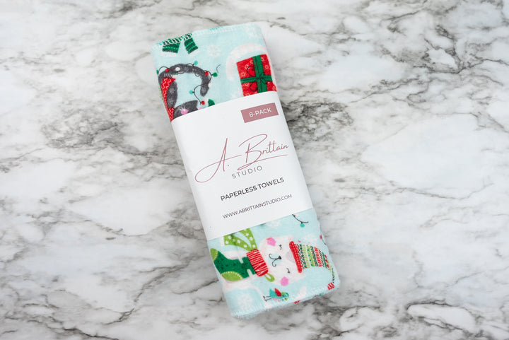 Paperless Towels - Christmas Kitties