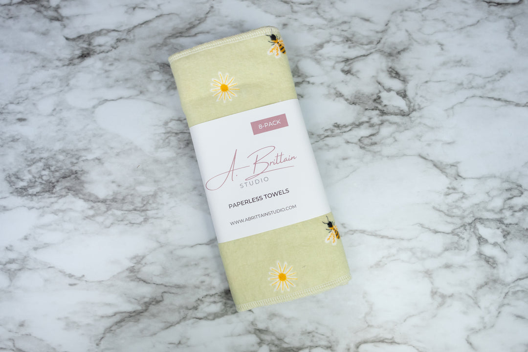 Paperless Towels - Green Bees