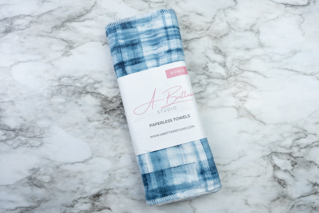 Paperless Towels - Blue Watercolor Plaid