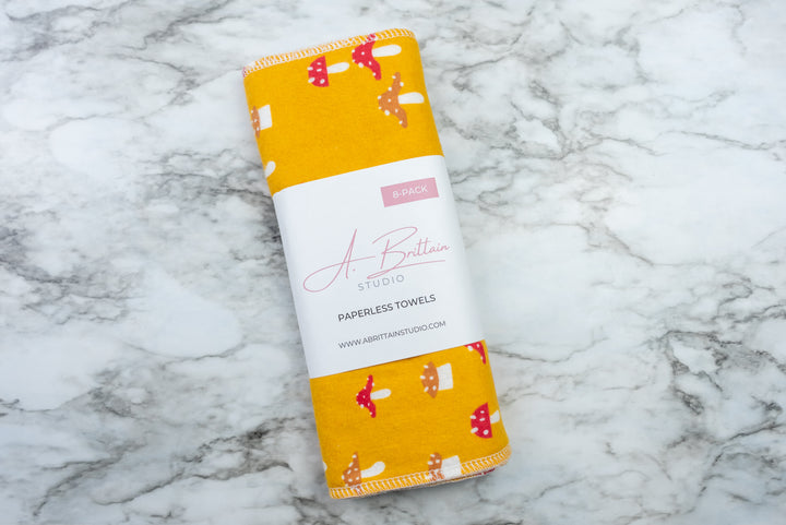 Paperless Towels - Golden Mushrooms