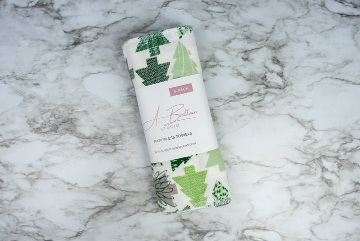 Paperless Towels - Green Christmas Trees