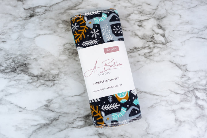 Paperless Towels - Midnight Winter Woodland