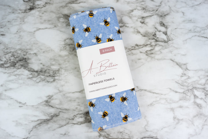 Paperless Towels - Blue Bees