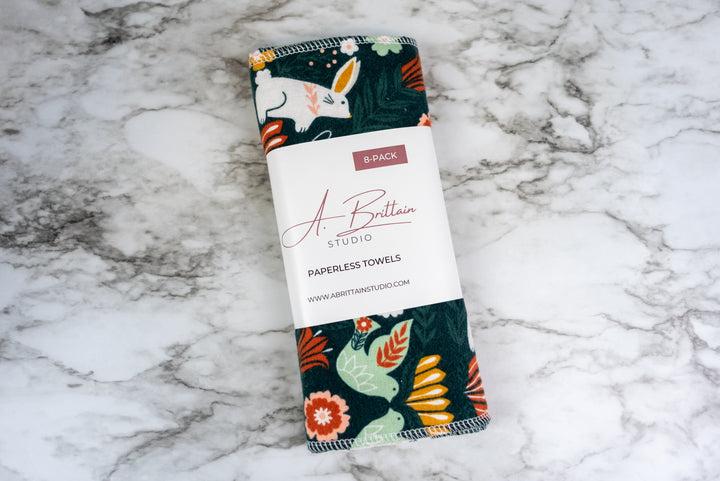 Paperless Towels - Green Boho Garden