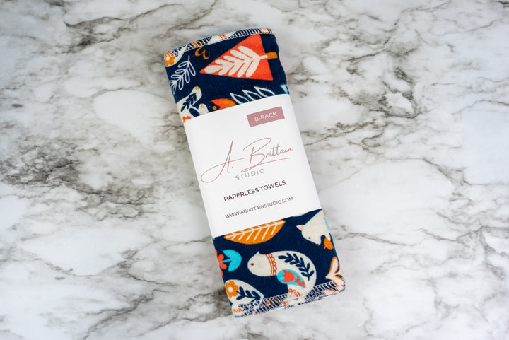 Paperless Towels - Blue Boho Forest