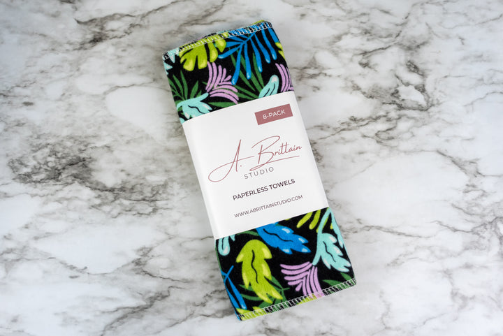Paperless Towels - Black Tropical