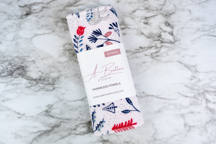 Paperless Towels - White Winter Woodland