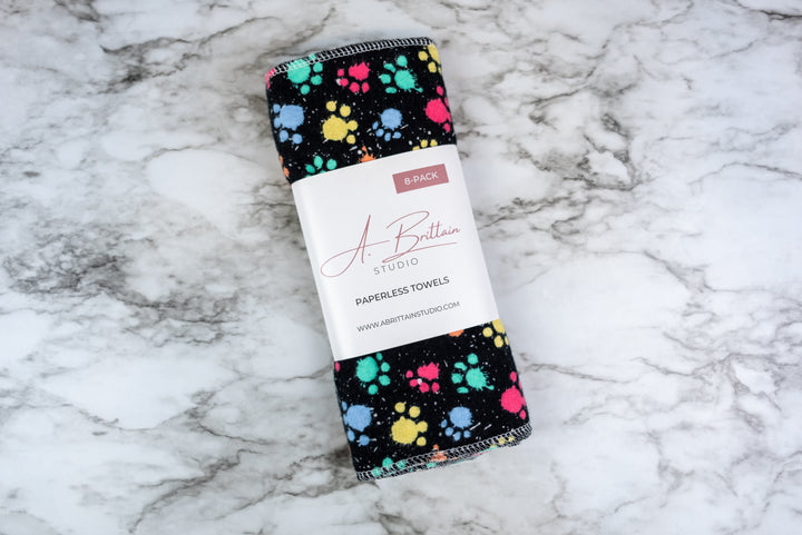Paperless Towels - Rainbow Paw Prints
