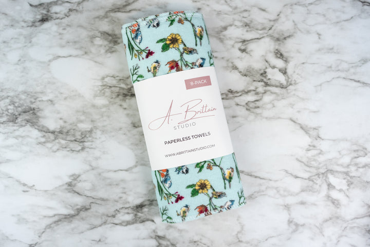 Paperless Towels - Blue Birds