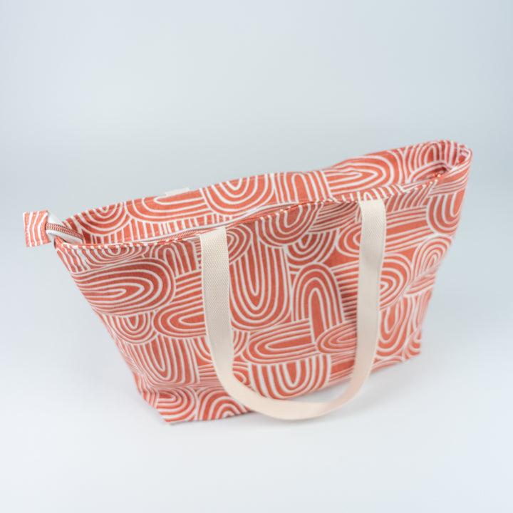 Pepin Tote - Peach Rainbow