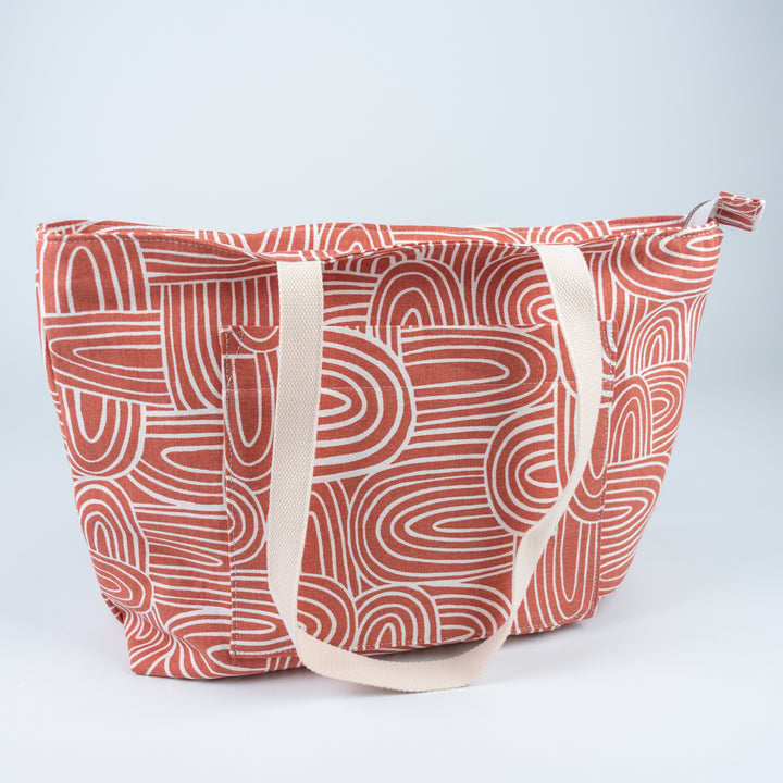 Pepin Tote - Peach Rainbow