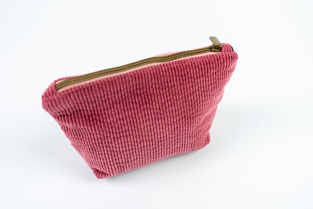 Medium Wedge Bag - Pink Corduroy