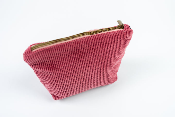 Medium Wedge Bag - Pink Corduroy