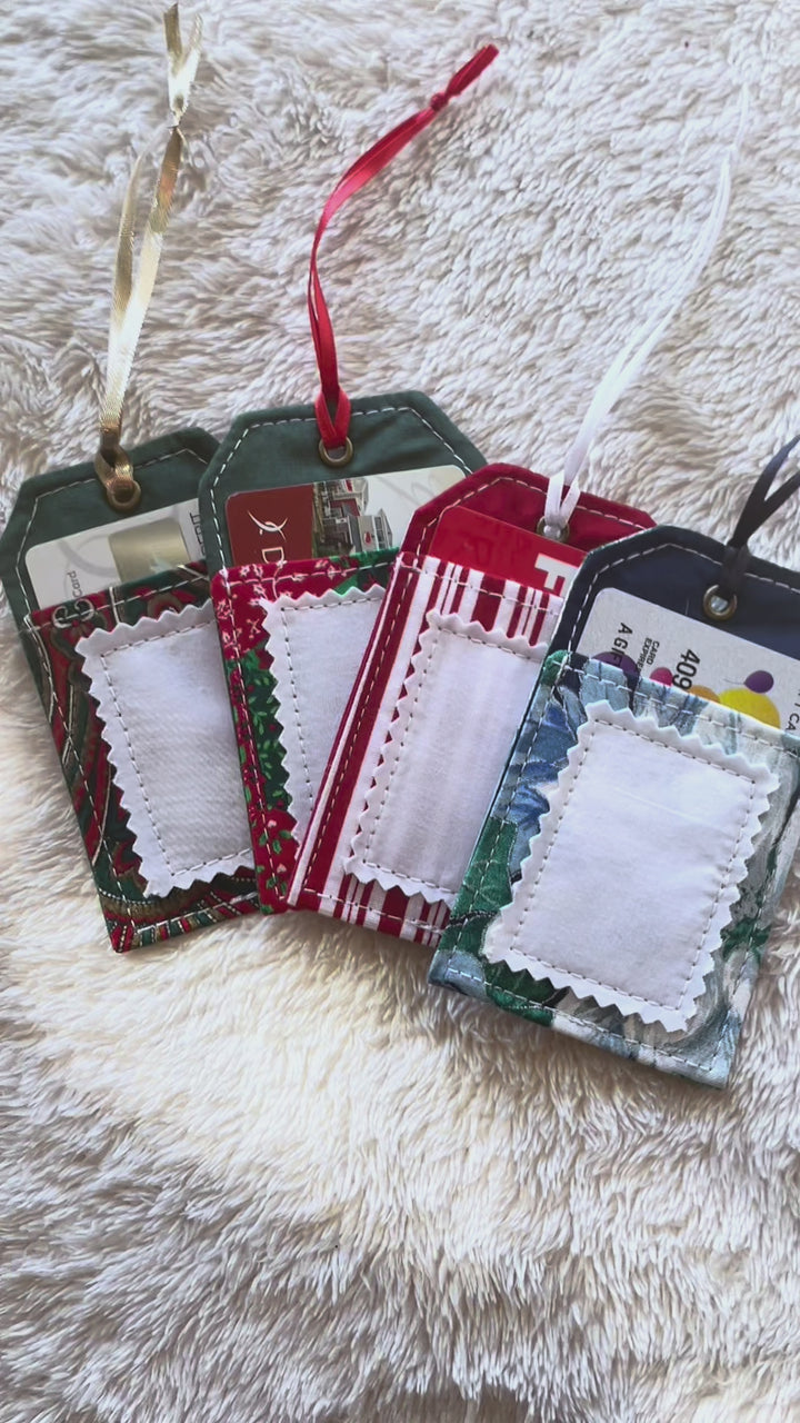 Reusable Gift Tag - Christmas Ribbon