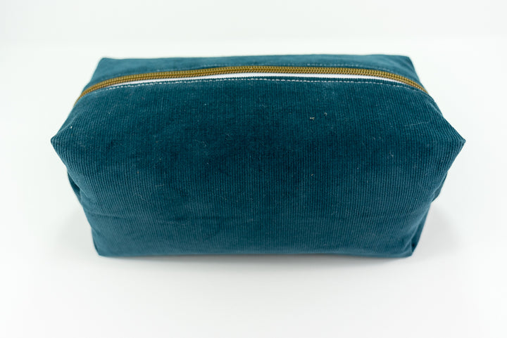 Large Blue Corduroy Boxy Bag