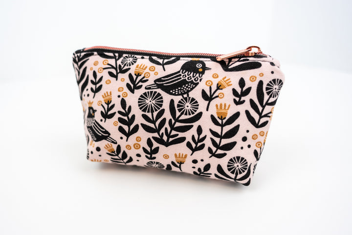 Small Wedge Bag - Black Birds